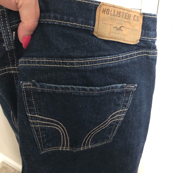 Hollister 7 L dark wash straight leg denim jeans - Picture 3 of 3
